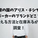 今際の国のアリス・チシヤの パーカーのブランドどこ？ 買える方法と在庫あるかも 調査！