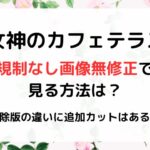 女神のカフェテラス乳首を無修正・規制解除のモザイクなしで見れる？円盤は規制なし？