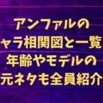 アンファルのキャラ相関図と一覧！年齢やモデルの元ネタも全員紹介