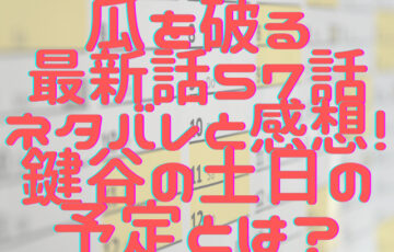 瓜を破る最新話57話ネタバレと感想！鍵谷の土日の予定とは？