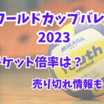 ワールドカップバレー2023のチケット倍率は？売り切れ情報も
