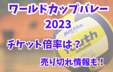 ワールドカップバレー2023のチケット倍率は？売り切れ情報も