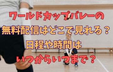 ワールドカップバレーの無料配信はどこで見れる？日程や時間はいつからいつまで？