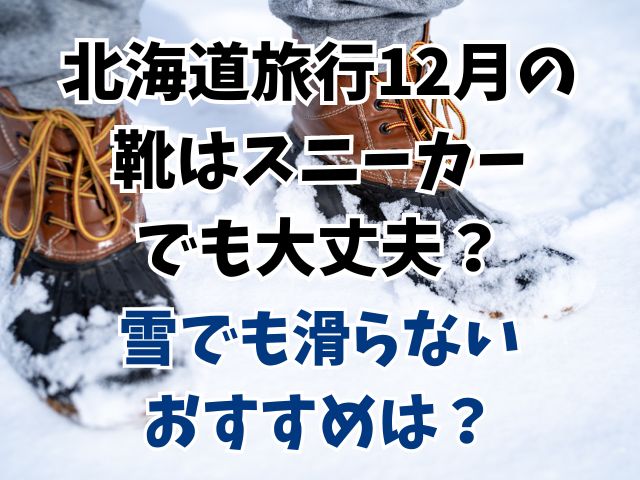 北海道旅行12月の靴はスニーカーでも大丈夫？雪でも滑らないおすすめは？
